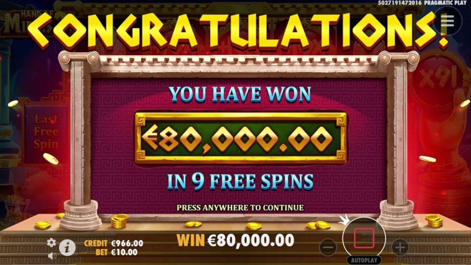 Hand of Midas 2 Bonus Features