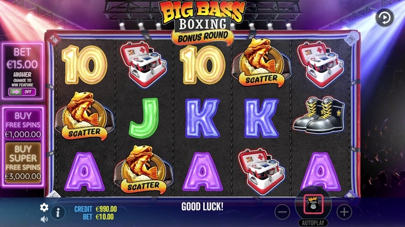 Big Bass Boxing Bonus Round Thema, Audio & Symbole