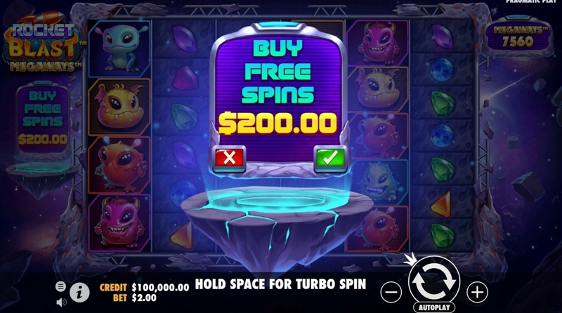 Rocket Blast Megaways Bonus Features