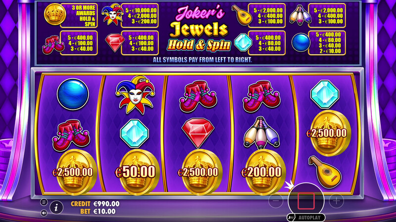Detalles de Joker's Jewels Hold & Spin: RTP, Pago y Volatilidad